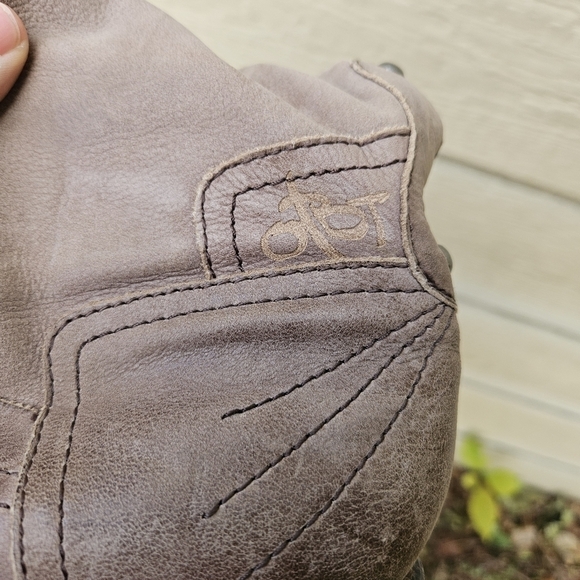 OTBT Petaluma tan taupe pull-on knee-high leather boots 9.5M - Picture 5 of 9